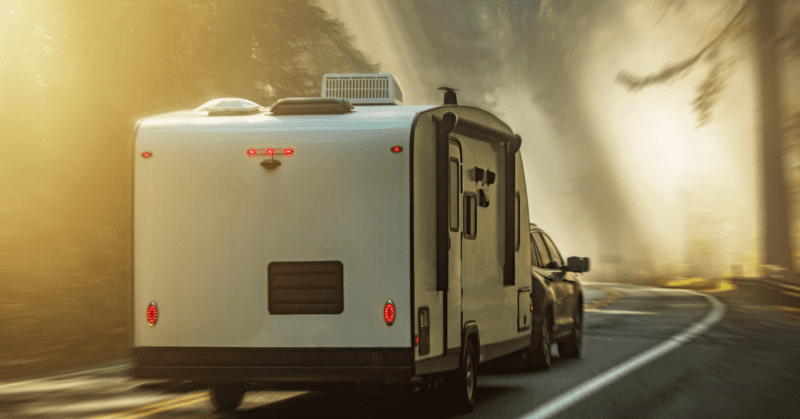 Towing a caravan